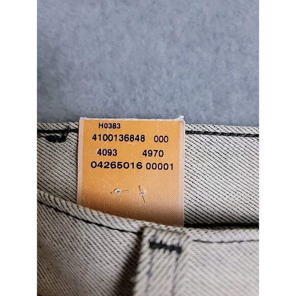 Levis Mens 501 Jeans 40x34 Straight Gray Shrink Fit Button Fly High Rise Cotton - Picture 12 of 16